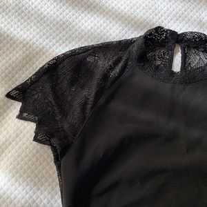 ZARA black dress with lace details